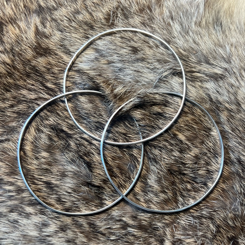 Sterling Silver Triple Interlocking Bracelet - image 4